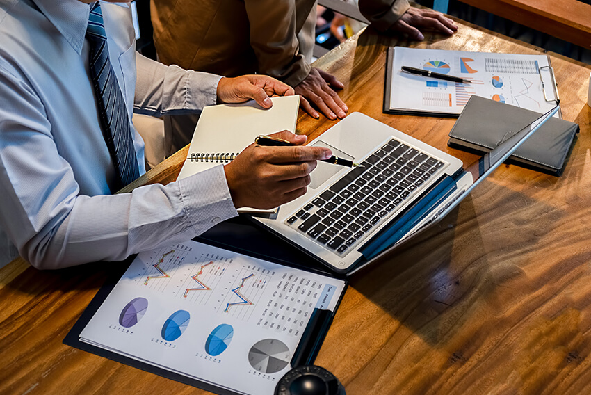 A person working on laptop